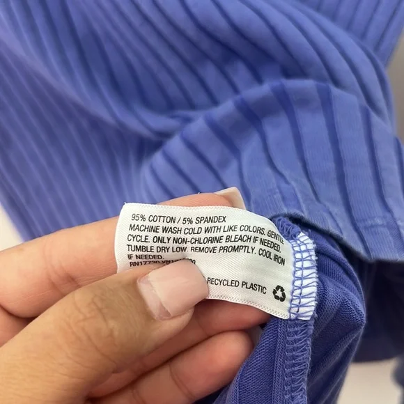 Women’s Slim Fit Long Sleeve Ribbed Tee Knox Rose Purple. Size M - Picture 6 of 8